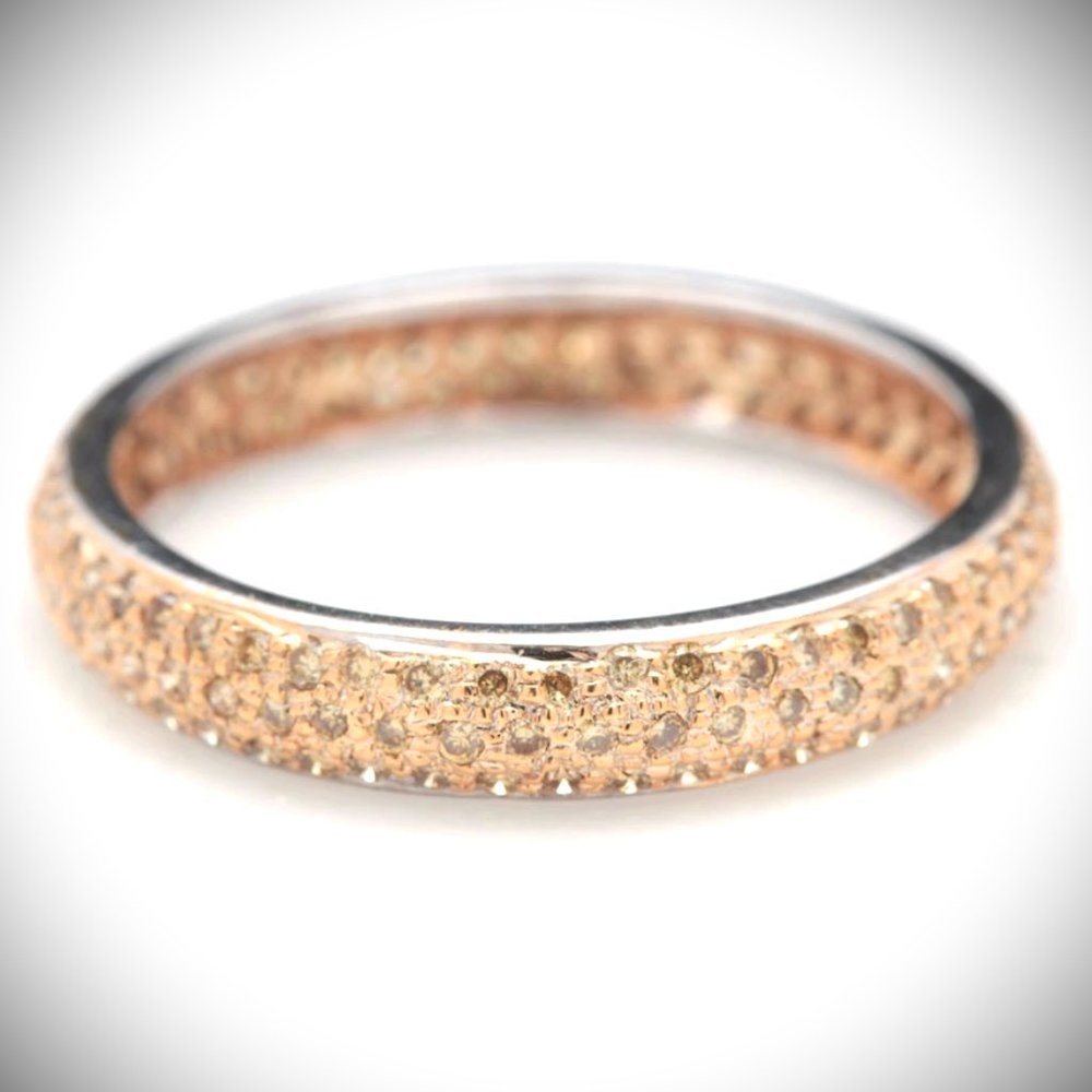 18K Y/G Eternity Ring Yellow Diamonds. Style into a journey Pendant!
